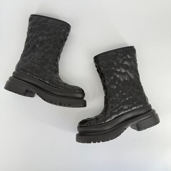 Valentino Garavani Rain Boots Floral Flower Platform Italy Chunky EU 39 US 8.5 - Picture 12 of 13